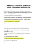 AORN Periop 101 Final Exam Questions and Answers&vert; Latest Update&vert; Guaranteed Pass
