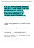 BLUE SEAL REFRIGERATION ADVANCED&NewLine;FINAL EVALUATION &lpar;NEWEST UPDATED&NewLine;VERSION&colon; 2026&sol;2027&rpar; IN DEPTH&NewLine;QUESTIONS WITH METICULOUSLY&NewLine;DEVELOPED HIGHLY DETAILED&NewLine;ORGANIZED ANSWERS GRADED A&plus;