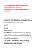 2027 AHIP FINAL EXAM &ndash; MEDICARE CERTIFICATION &ndash; COMPREHENSIVE EXAM QUESTIONS&NewLine;200 QUESTIONS WITH CORRECT ANSWERS AND EXPERT RATIONALES&NewLine;