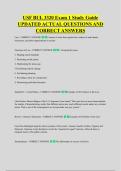 USF BUL 3320 Exam 1 Study Guide &NewLine;UPDATED ACTUAL QUESTIONS AND &NewLine;CORRECT ANSWERS