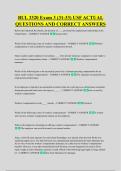 BUL 3320 Exam 3 &lpar;31-33&rpar; USF ACTUAL &NewLine;QUESTIONS AND CORRECT ANSWERS