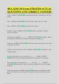 BUL 3320 USF Exam UPDATED ACTUAL &NewLine;QUESTIONS AND CORRECT ANSWERS