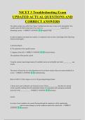 NICET 3 Troubleshooting Exam &NewLine;UPDATED ACTUAL QUESTIONS AND &NewLine;CORRECT ANSWERS