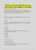 NICET 3 Test Exam UPDATED ACTUAL &NewLine;QUESTIONS AND CORRECT ANSWERS