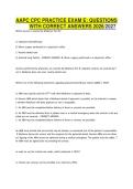 AAPC CPC PRACTICE EXAM E&colon; QUESTIONS&NewLine;WITH CORRECT ANSWERS 2026&sol;2027