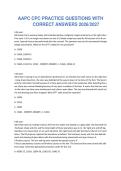 AAPC CPC PRACTICE QUESTIONS WITH&NewLine;CORRECT ANSWERS 2026&sol;2027