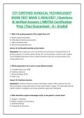 CST CERTIFIED SURGICAL TECHNOLOGIST EXAM TEST BANK 3 2026&sol;2027 &vert; Questions & Verified Answers &vert; NBSTSA Certification Prep &vert; Pass Guaranteed - A&plus; Graded