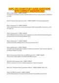 AAPC CPC EXAM STUDY GUIDE QUESTIONS&NewLine;WITH CORRECT ANSWERS &NewLine;