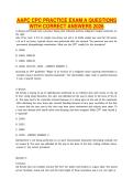 AAPC CPC PRACTICE EXAM A QUESTIONS&NewLine;WITH CORRECT ANSWERS 2026