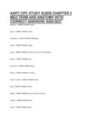 AAPC CPC STUDY GUIDE CHAPTER 2&NewLine;MED TERM AND ANATOMY WITH&NewLine;CORRECT ANSWERS 2026&sol;2027&NewLine;