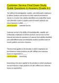 Customer Service Final Exam Study Guide Questions & Answers &lpar;Grade A&plus;&rpar;&period;docx&NewLine;&NewLine;