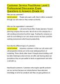 Customer Service Practitioner Level 3 Professional Discussion Exam Questions & Answers &lpar;Grade A&plus;&rpar;&period;docx&NewLine;&NewLine;