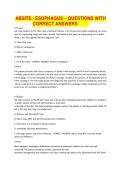 ABSITE - ESOPHAGUS &ndash; QUESTIONS WITH&NewLine;CORRECT ANSWERS