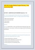 NUR 326 Complex Medical Nursing Exam &ndash; Complete Exam Review