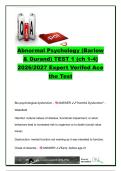 Abnormal Psychology Test 1 Chapters 1&ndash;4 Questions & Answers 2026&sol;2027 &vert; Psychopathology&comma; Biopsychosocial Model&comma; DSM-5 & Clinical Assessment