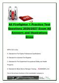 Firefighter 1 Practice Test 2026&sol;2027 Questions & Answers &vert; NFPA 1001&comma; SCBA&comma; ICS&comma; Fire Behavior&comma; Rescue & Fireground Operations