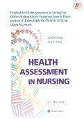 Test Bank for Health Assessment in Nursing 7th Edition &lpar;Wolters Kluwer Health &rpar;by Janet R&period; Weber and Jane H&period; Kelley&comma; ISBN No&semi; 9781975172572&comma; all Chapters Covered&vert;Ace your exam on your first attempt &excl;&excl;&excl;