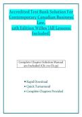 Accredited Test Bank Solution For&NewLine;Contemporary Canadian Business&NewLine;Law&comma;&NewLine;12th Edition Willes &lbrack;All Lessons&NewLine;Included&rsqb;