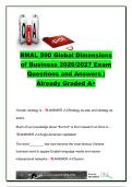 BMAL 590 Global Dimensions of Business Exam 2026&sol;2027 &vert; 61 Questions & Answers &vert; Global Strategy&comma; MNEs&comma; Market Entry&comma; Diversification & M&A &vert; Liberty University