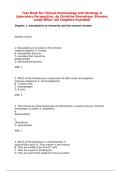 Test Bank for Clinical Immunology and Serology&colon; A Laboratory Perspective 4th Edition by Christine Dorresteyn Stevens & Linda Miller &vert; All Chapters Questions and Answers 2027&NewLine;
