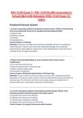 NSG 3160 Exam 3 &vert; NSG 3160 Health Assessment &vert; &NewLine;Actual Q&A with Rationale &lpar;NSG 3160 Exam 3&rpar; &vert; &NewLine;Galen 
