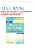 Test Bank for Advanced Assessment Interpreting Findings and Formulating Differential Diagnoses 6th Edition by Mary Jo Goolsby&semi; Laurie Grubbs&vert; 9781719656641&vert; All Chapters&vert; LATEST