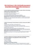 NSG 3160 Exam 1 &vert; NSG 3160 Health Assessment &vert; &NewLine;Actual Q&A with Rationale &lpar;NSG 3160 Exam 1&rpar; &vert; &NewLine;Galen 
