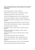 NUR 210 PHARM EXAM 4 QUESTIONS WITH VERIFIED ANSWERS
