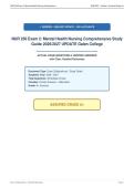 NUR 256 Exam 2&colon; Mental Health Nursing Comprehensive Study&NewLine;Guide 2026&sol;2027 UPDATE Galen College