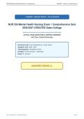 NUR 256 Mental Health Nursing Exam 1 Comprehensive Quiz&NewLine;2026&sol;2027 UPDATED Galen College
