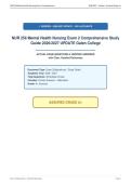 NUR 256 Mental Health Nursing Exam 2 Comprehensive Study&NewLine;Guide 2026&sol;2027 UPDATE Galen College