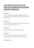 MAP CERTIFICATION EXAM 200 CORE&NewLine;MEDICATION ADMINISTRATION PROCEDURES&NewLine;AND SAFETY REVIEW 2026