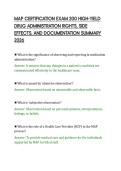 MAP CERTIFICATION EXAM 200 HIGH-YIELD&NewLine;DRUG ADMINISTRATION RIGHTS&comma; SIDE&NewLine;EFFECTS&comma; AND DOCUMENTATION SUMMARY&NewLine;2026&NewLine;