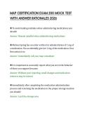 MAP CERTIFICATION EXAM 200 MOCK TEST&NewLine;WITH ANSWER RATIONALES 2026&NewLine;