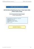 NUR 256 Mental Health Nursing Bundled Exams 2026&sol;2027 UPDATE &vert;Galen College