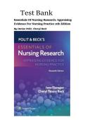 Test Bank For Polit & Beck&rsquo;s Essentials of Nursing Research&colon; Appraising Evidence for Nursing Practice&comma; 11th Edition By Cheryl Tatano &lpar;Exam Practice Questions&rpar; 