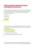 NUR 211 Final Exam Questions and Answers&vert; Latest Update&vert; Guaranteed Pass