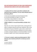 NSG 1540 PHARMACOTHERAPEUTICS FINAL EXAM COMPREHENSIVE EXAM QUESTIONS COMPLETE WITH 100&percnt; VERIFIED ANSWERS