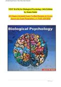 Biological Psychology 14th Edition Test Bank by James Kalat &vert; Complete Questions & Correct Answers