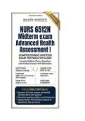 NURS 6512N Midterm Exam Advanced Health Assessment  I Questions And Answers 2026&sol;2027 Walden University