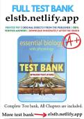 Full testbank essential biology with physiology complete all chapter included