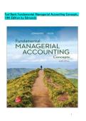 Test Bank Fundamental Managerial Accounting Concepts&comma;&NewLine;10th Edition by Edmonds