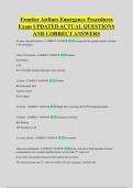 Frontier Airlines Emergency Procedures &NewLine;Exam UPDATED ACTUAL QUESTIONS &NewLine;AND CORRECT ANSWERS