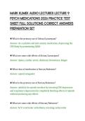 MARK KLIMEK AUDIO LECTURES LECTURE 9&NewLine;PSYCH MEDICATIONS 2026 PRACTICE TEST&NewLine;SHEET FULL SOLUTIONS CORRECT ANSWERS&NewLine;PREPARATION SET&NewLine;