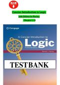 Test Bank for A Concise Introduction to Logic 14th Edition &vert; Patrick Hurley &vert; Verified Questions & Answers &vert; 2025&sol;2026 Update&NewLine;