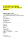 Test Bank for Modern Database Management&comma; 14th Edition &vert; Hoffer &vert; Complete Questions & Answers