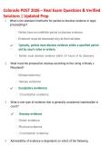 Colorado POST Exam 2026 &vert; Practice Questions and Answers &vert; Latest Update &vert; Comprehensive Law Enforcement Exam Prep