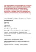 PEER SUPPORT SPECIALIST CERTIFICATION EXAM PRACTICE TEST 2026-2027&colon; 200 MULTIPLE-CHOICE QUESTIONS WITH VERIFIED ANSWERS&comma; DETAILED RATIONALES&comma; AND FULL COVERAGE OF SAMHSA'S 8 DIMENSIONS OF WELLNESS&comma; CULTURAL HUMILITY PRINCIPLES&comma; MOTIVATIONAL INTERVI