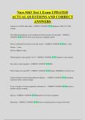 Nurs 5463 Test 1 Exam UPDATED &NewLine;ACTUAL QUESTIONS AND CORRECT &NewLine;ANSWERS