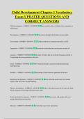 Child Development Chapter 1 Vocabulary &NewLine;Exam UPDATED QUESTIONS AND &NewLine;CORRECT ANSWERS